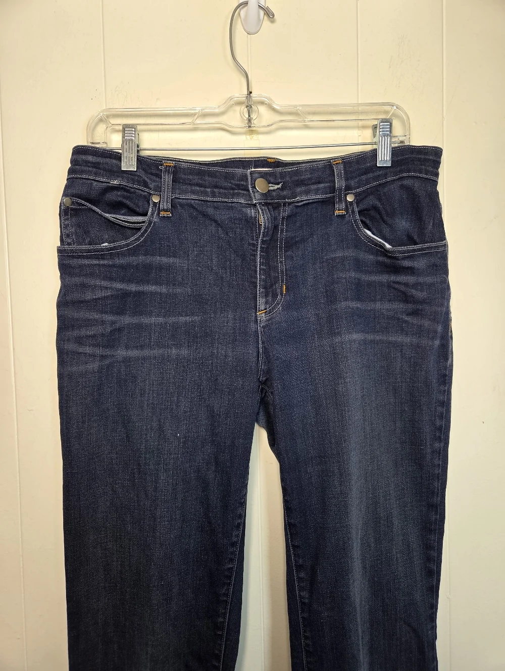 Eileen Fisher Organic Cotton Dark Wash Stretchy Skinny Jeans Size 10 - Picture 6 of 15